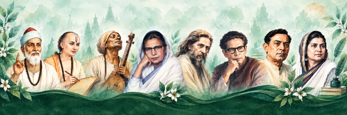 काव्य विधाओं के लिए हिंदी काव्य परंपरा के साहित्यकारों का बैनर