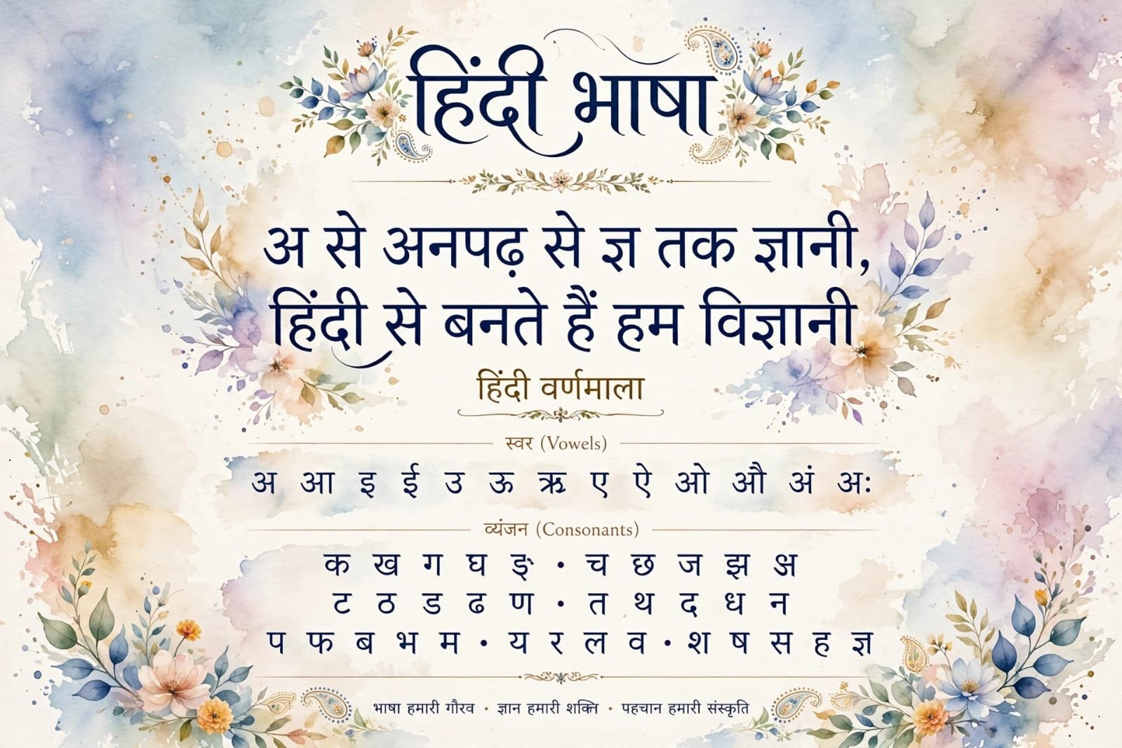 हिंदी भाषा और हिंदी वर्णमाला